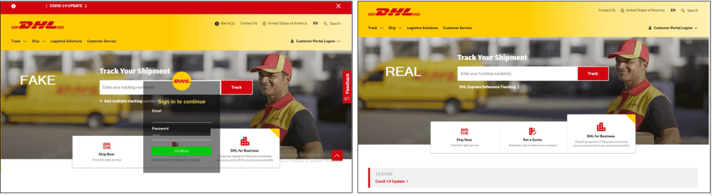 dhl realvsfake