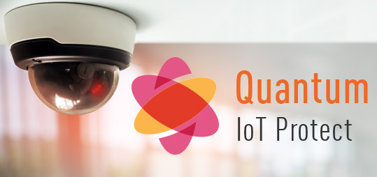 Логотип Quantum IoT Protect с камерой